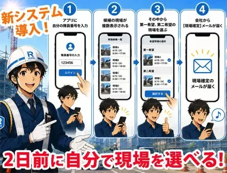 オープニング☆新システム！現場を自分で選んで働ける！髪色・髪型自由☆日払いOK